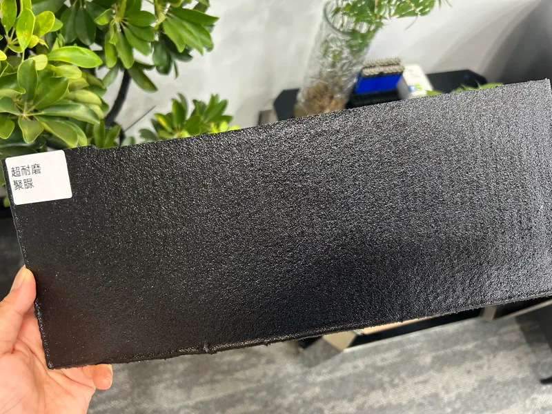 Polyurea sample — spray applied surface