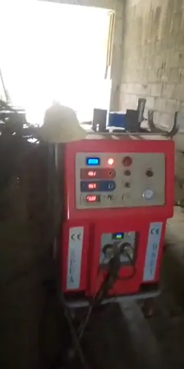Spray equipment in action